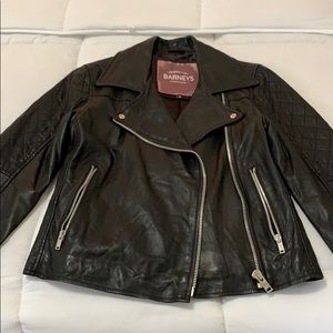Black Leather Moto Jacket